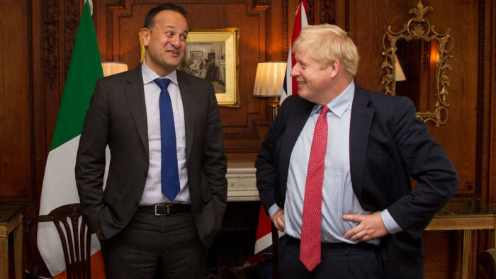 Boris Johnson and Leo Varadkar share a joke