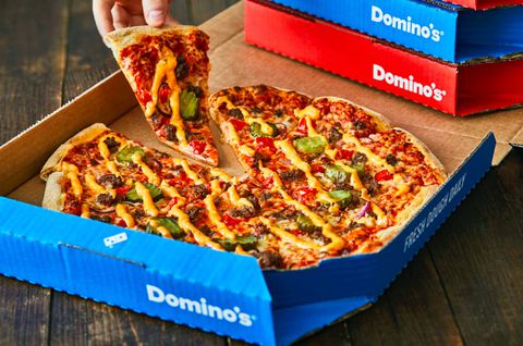 Domino's Pizza in a takeaway box