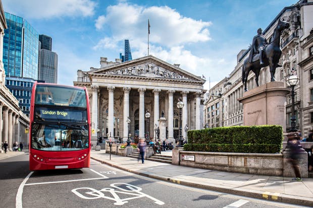 London bus in Bank