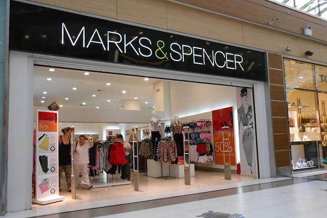 Marks & Spencer store front in shopping centre