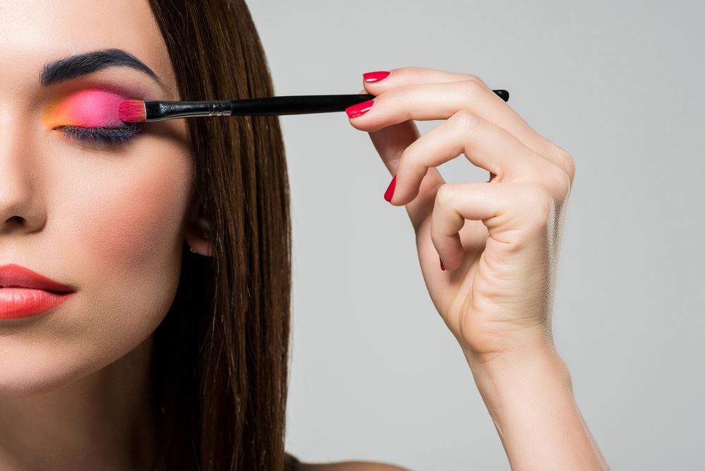 Make-up being applied