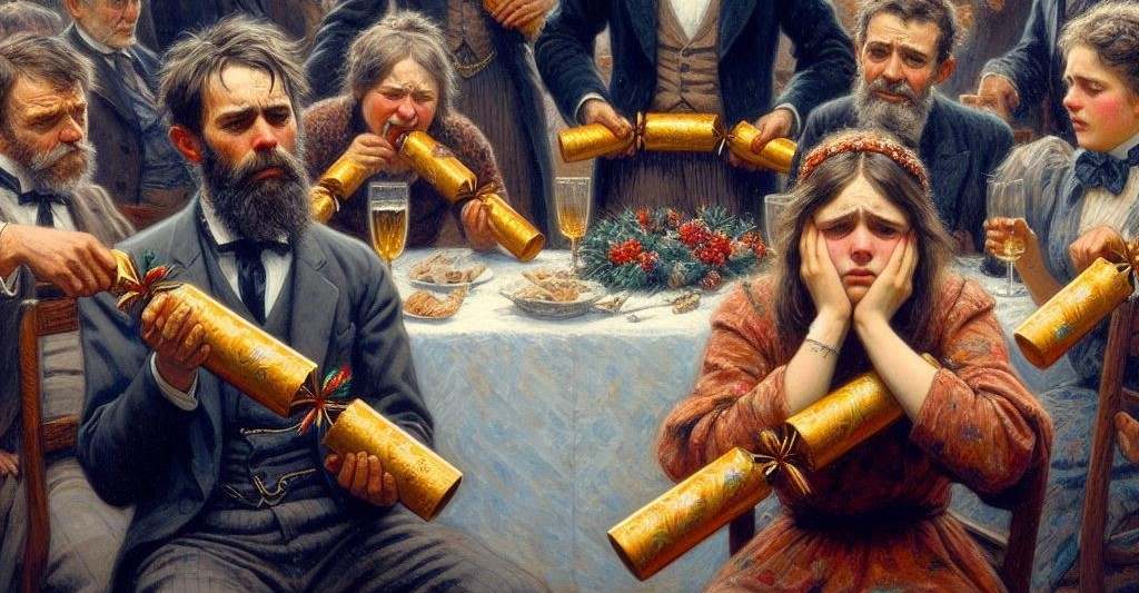 Pulling Christmas crackers