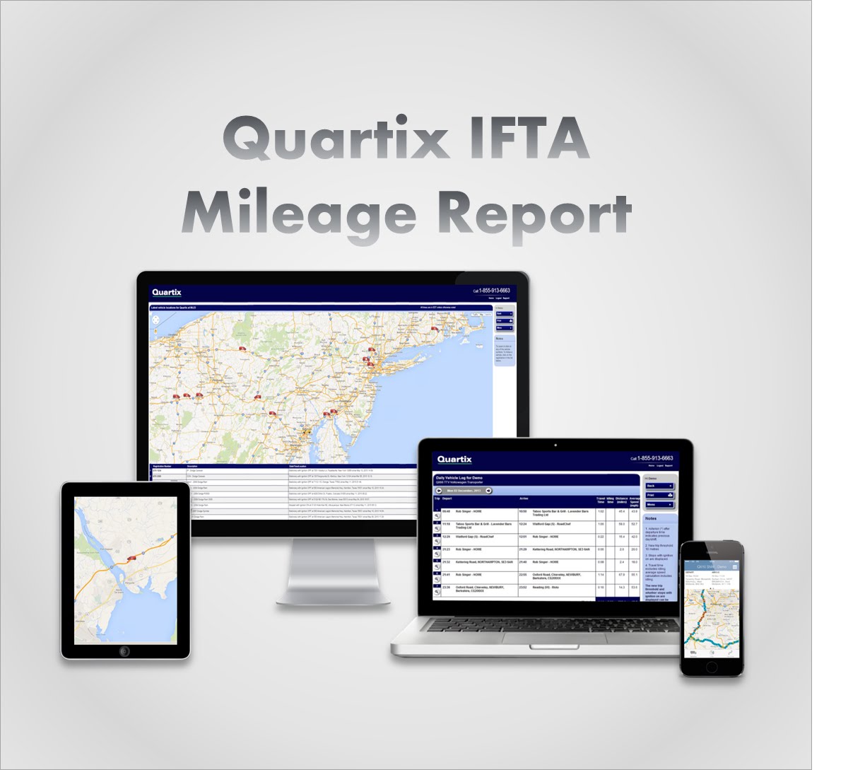 Quartix mileage report
