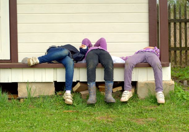 Children lying down