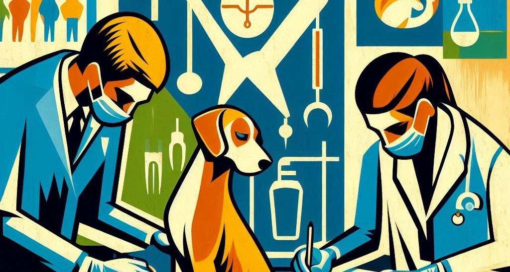 AI generated veterinary image in style of matisse