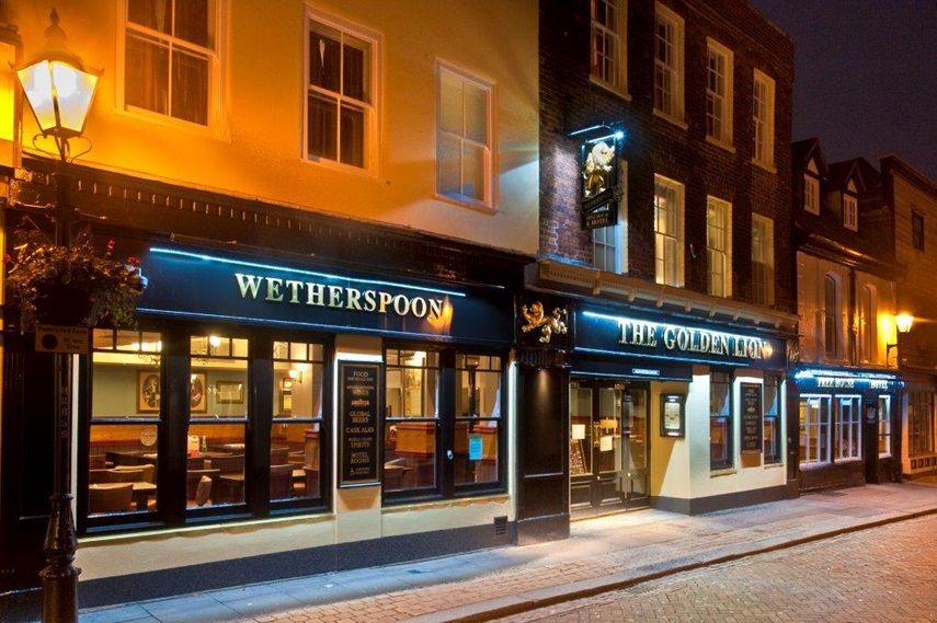 Wetherspoon pub store front Golden Lion
