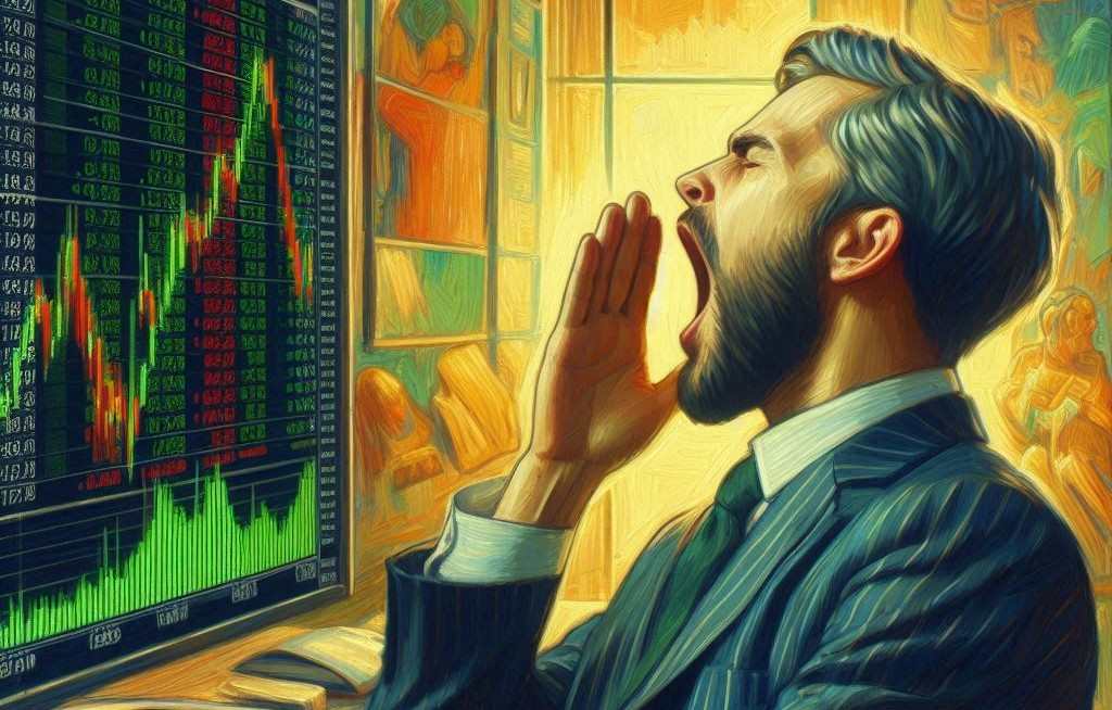 Image of investor yawning