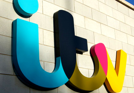 ITV logo on the side of a building